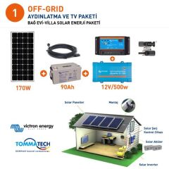 Aydınlatma-TV Solar Bağ Evi- Villa Paketi 1